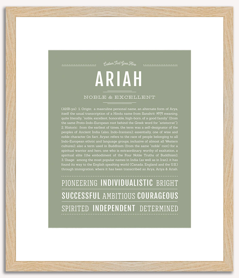 Ariah (male) | Name Art Print