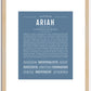 Ariah (female) | Name Art Print