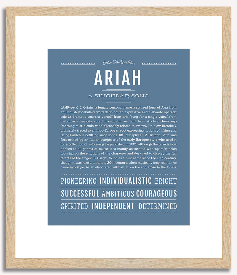 Ariah (female) | Name Art Print