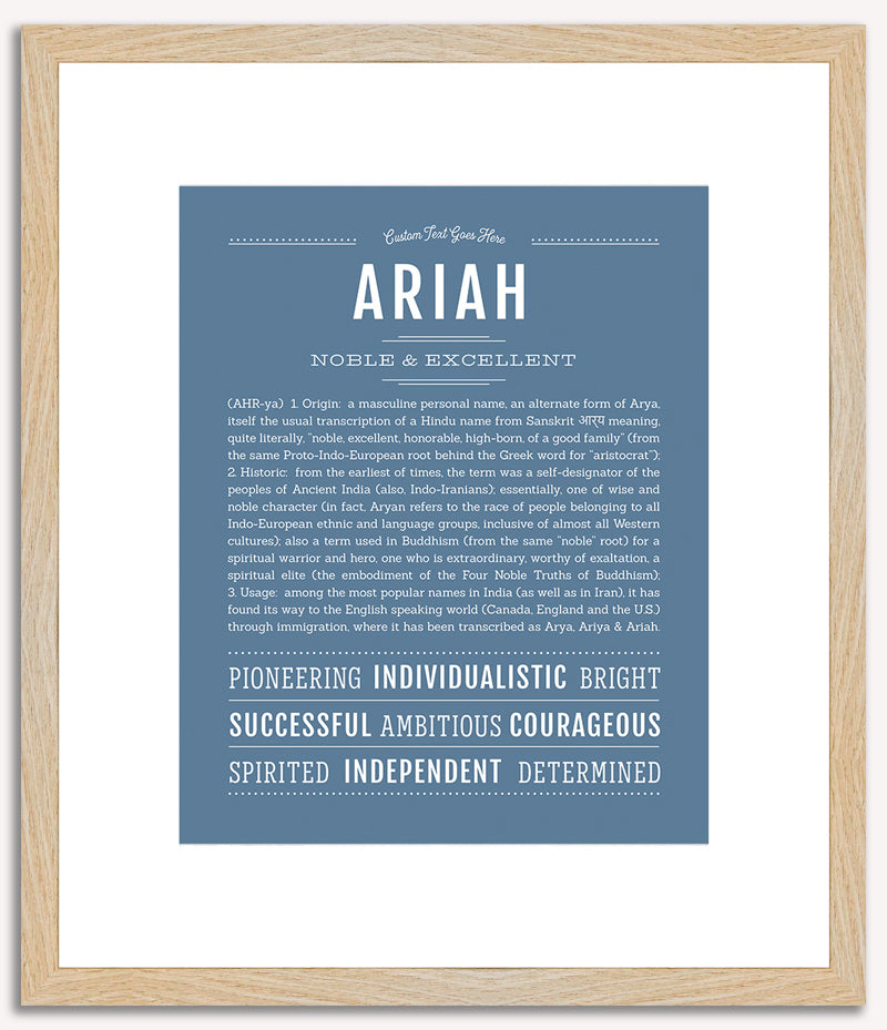 Ariah (male) | Name Art Print