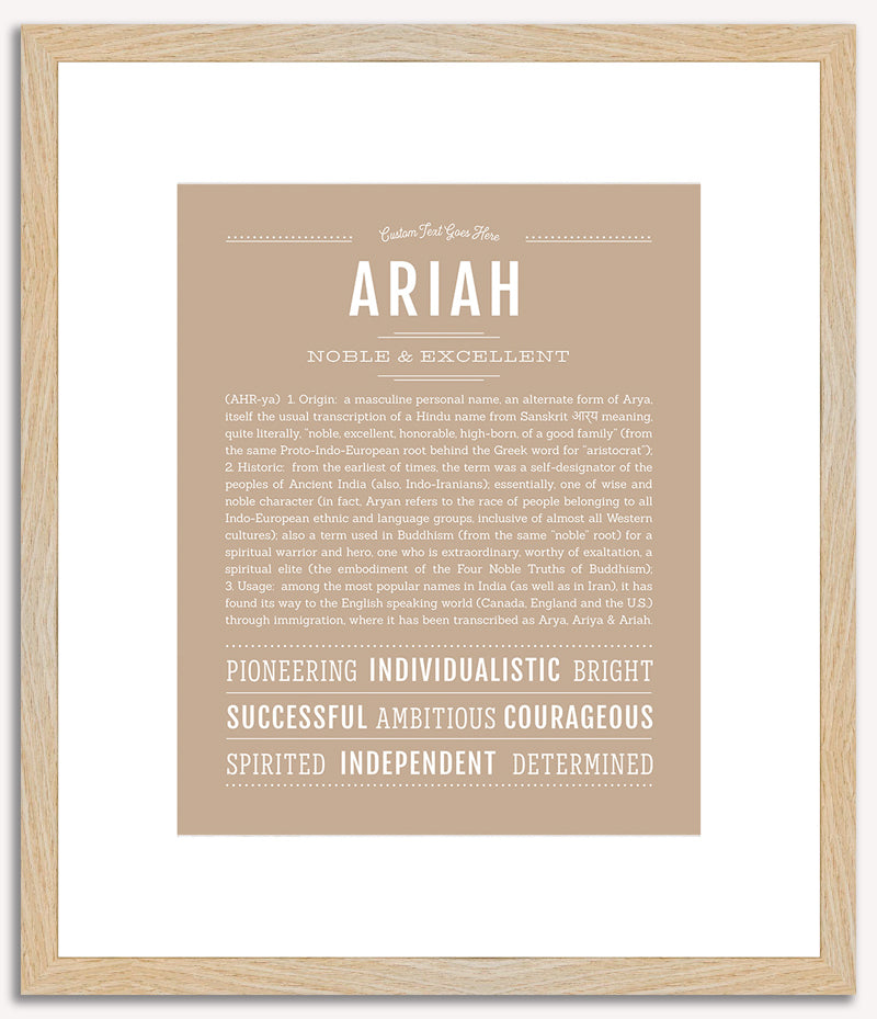 Ariah (male) | Name Art Print