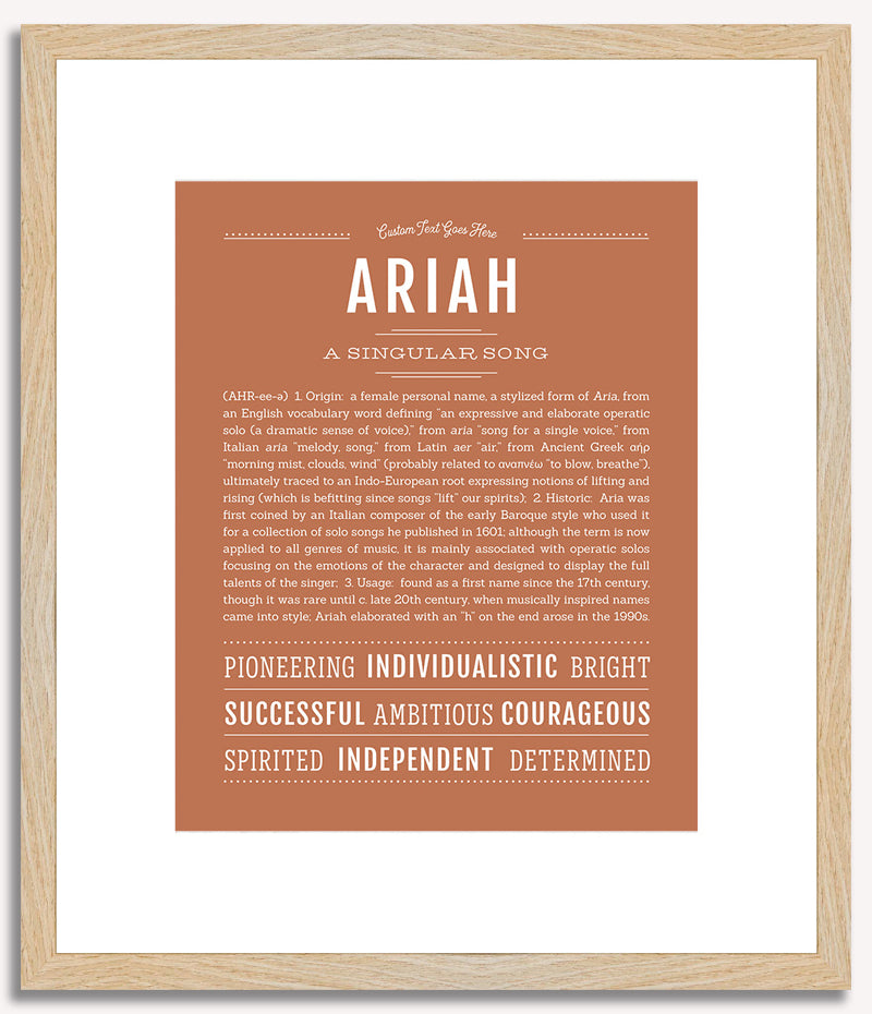 Ariah (male) | Name Art Print