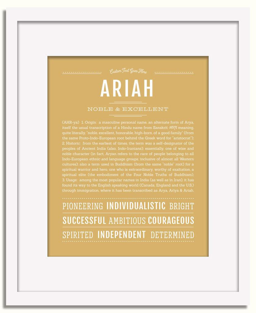 Frame Options | Matte Gold | White Frame, Matted