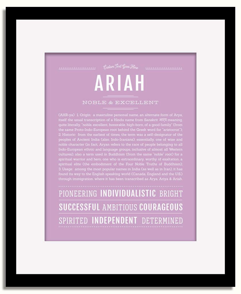 Frame Options | Lilac | Black Frame, Matted