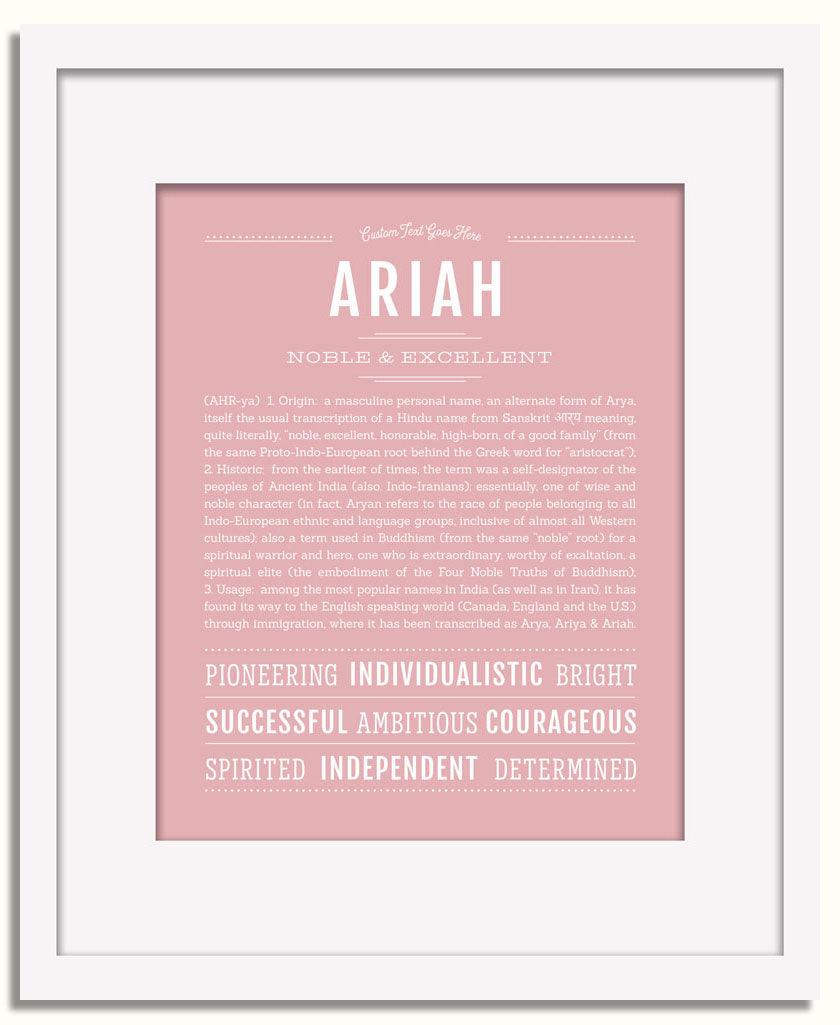 Frame Options | Dusty Rose | White Frame, Matted