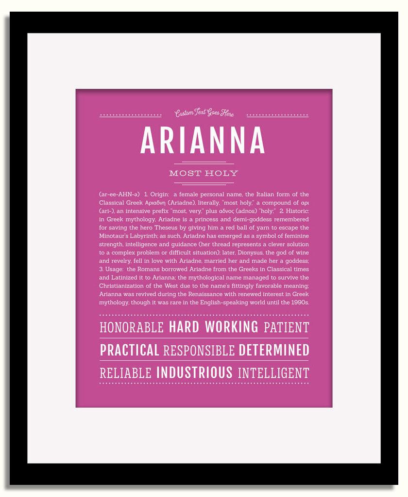 Frame Options | Dark Pink | Black Frame, Matted