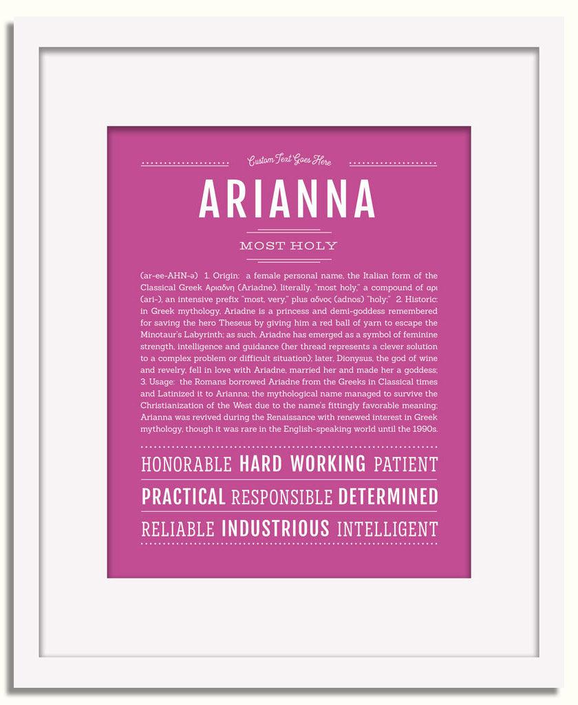 Frame Options | Dark Pink | White Frame, Matted