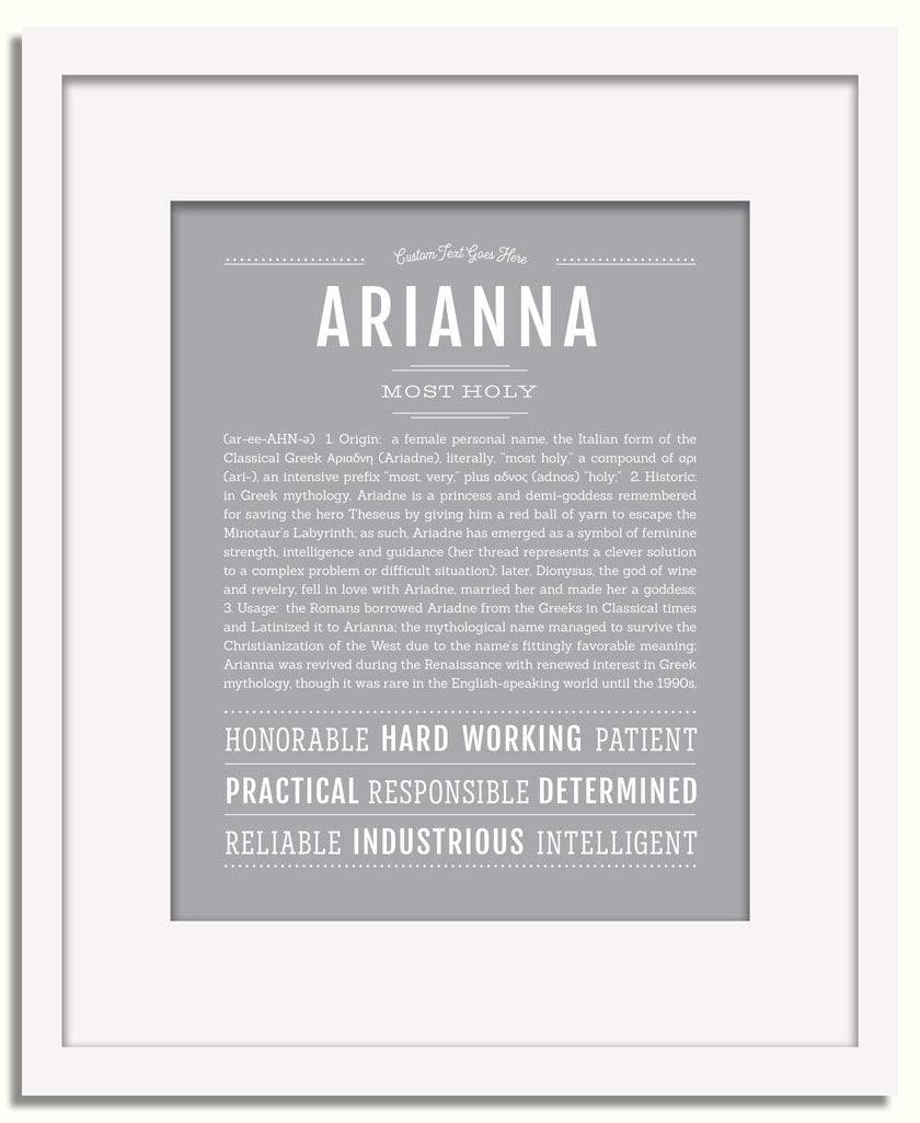 Frame Options | Light Gray | White Frame, Matted