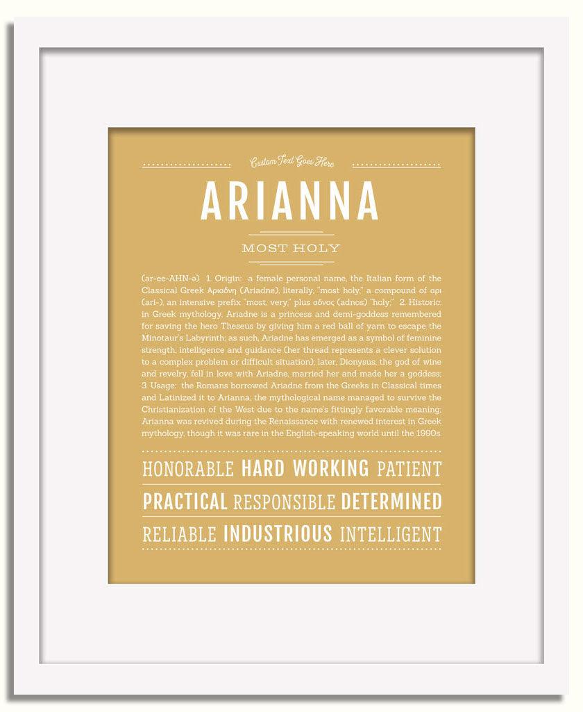 Frame Options | Matte Gold | White Frame, Matted