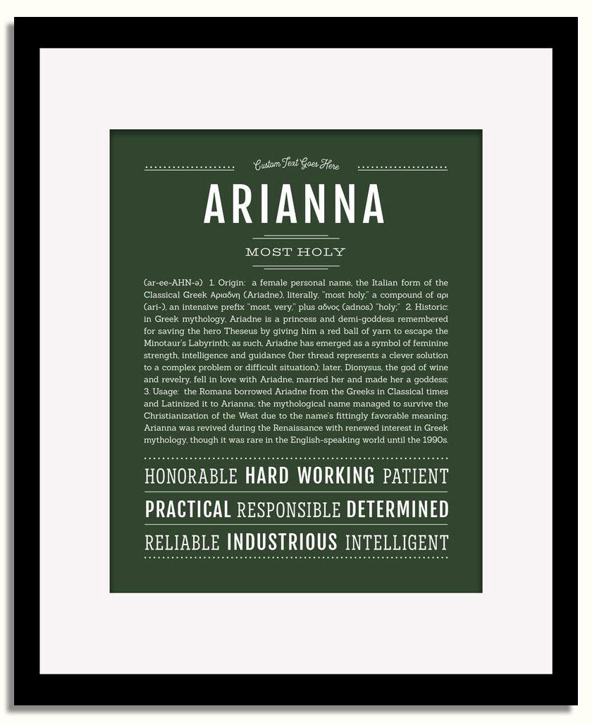 Frame Options | Deep Forest | Black Frame, Matted