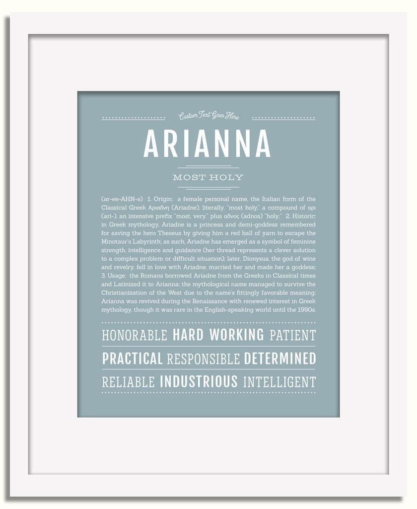 Frame Options | Powder Blue | White Frame, Matted