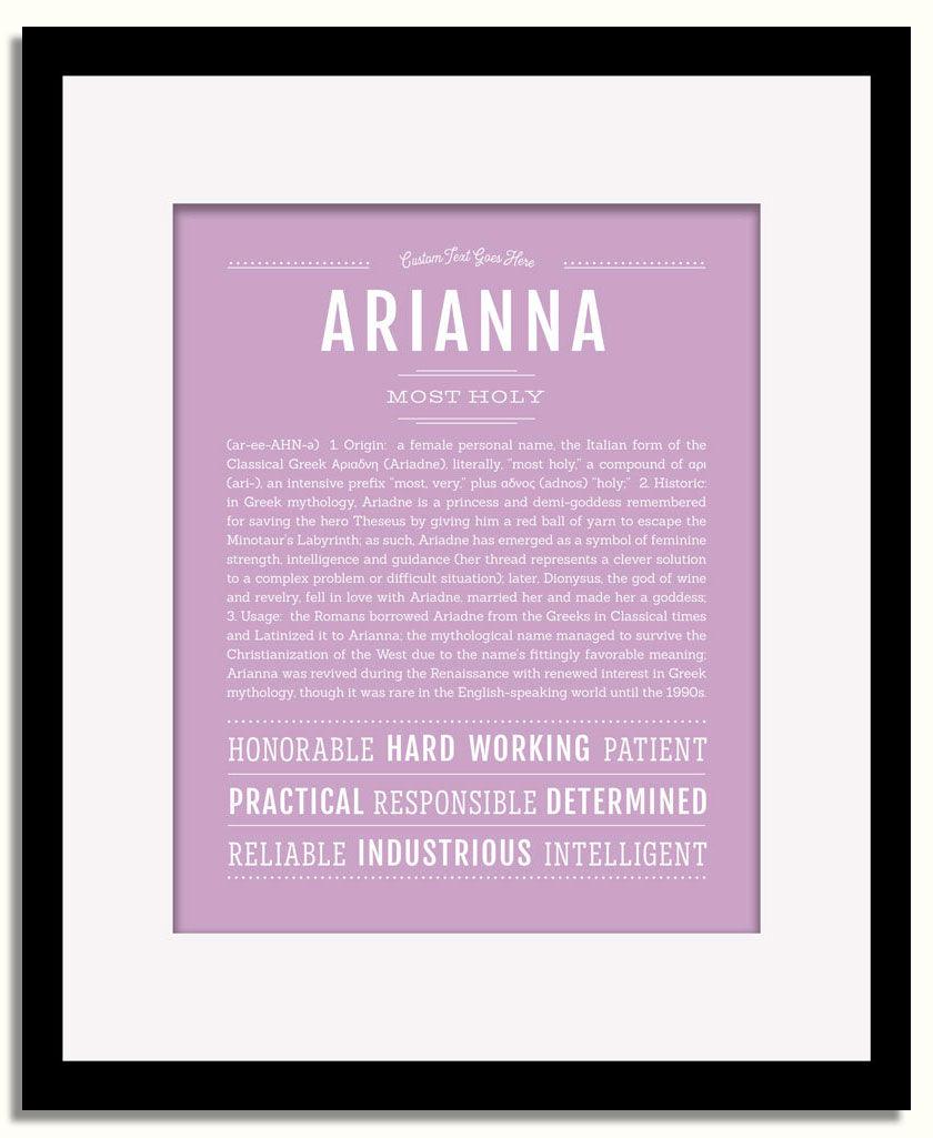 Frame Options | Lilac | Black Frame, Matted