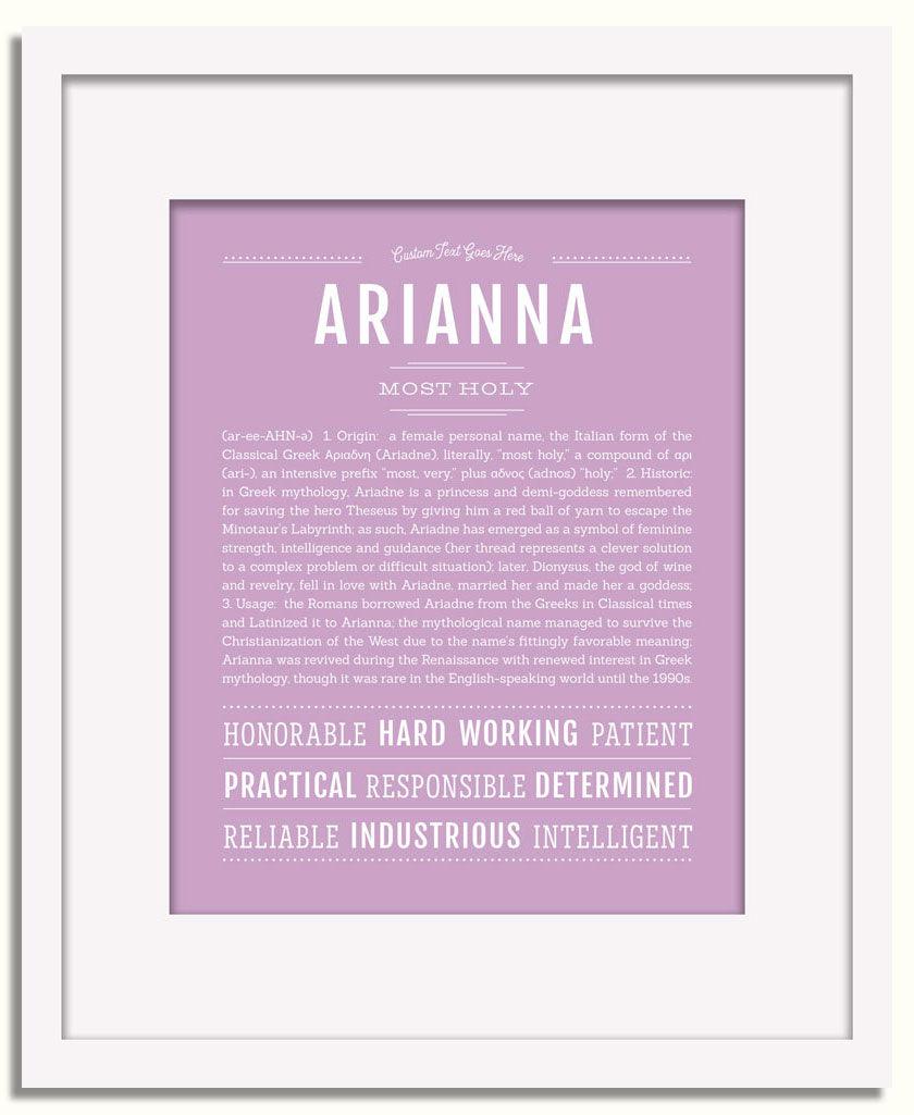 Frame Options | Lilac | White Frame, Matted