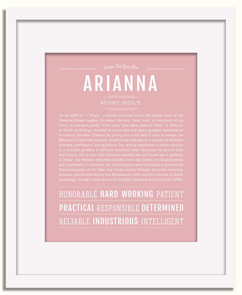 Frame Options | Dusty Rose | White Frame, Matted