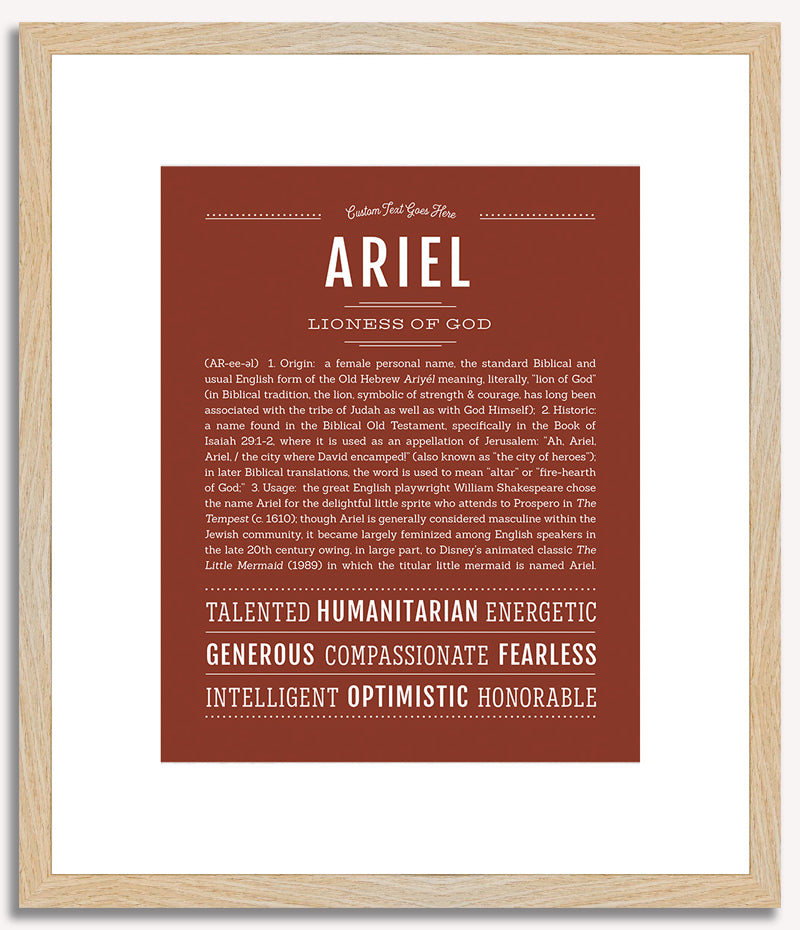 Ariel (female) | Name Art Print