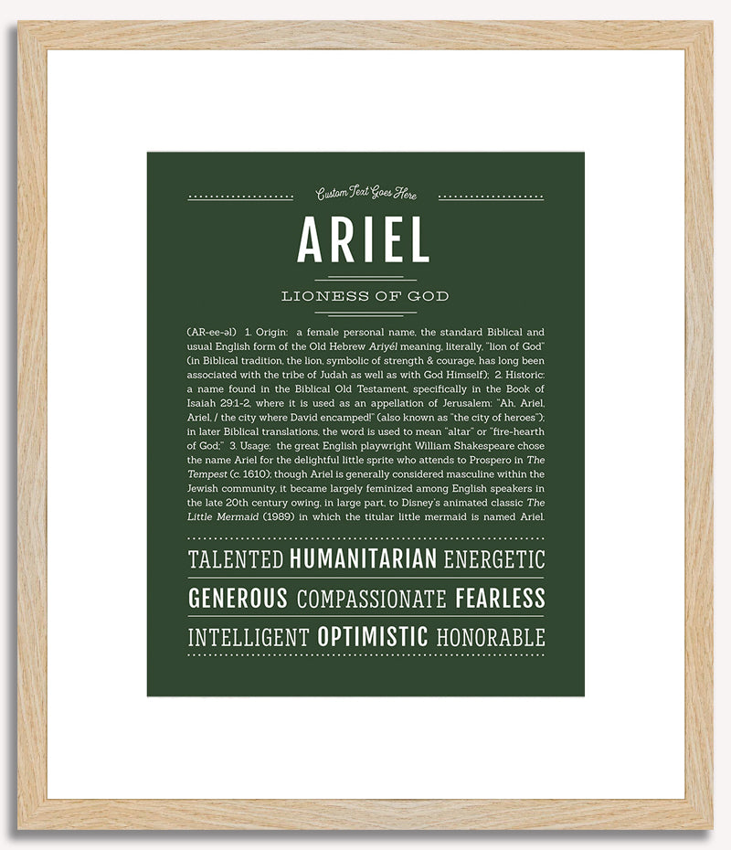 Ariel (male) | Name Art Print