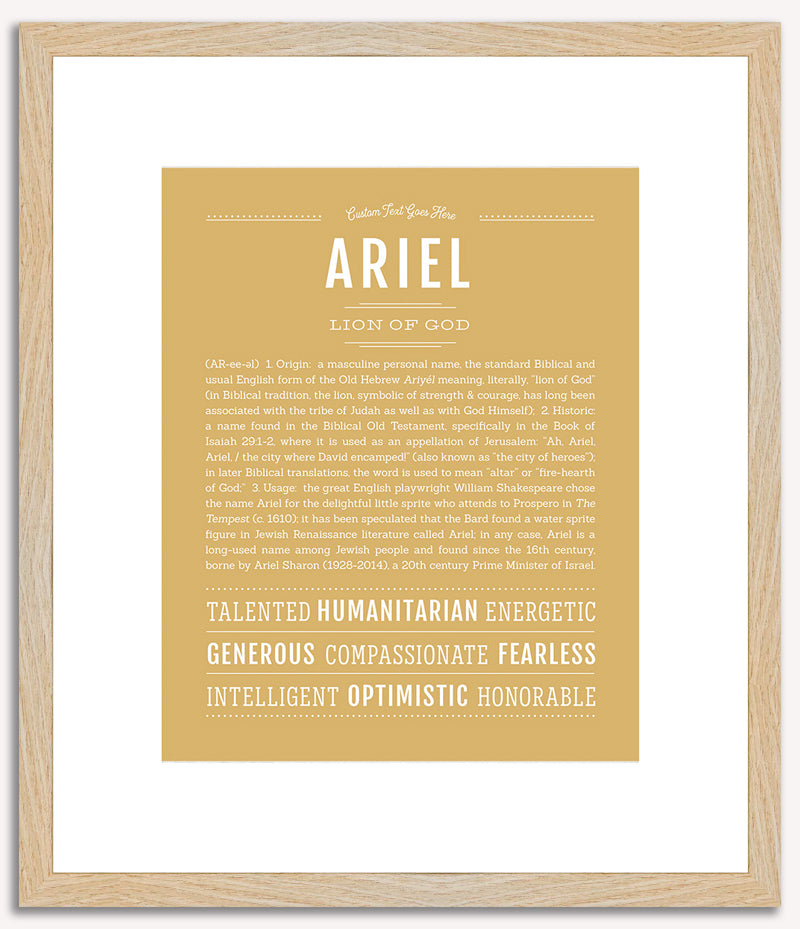 Ariel (male) | Name Art Print