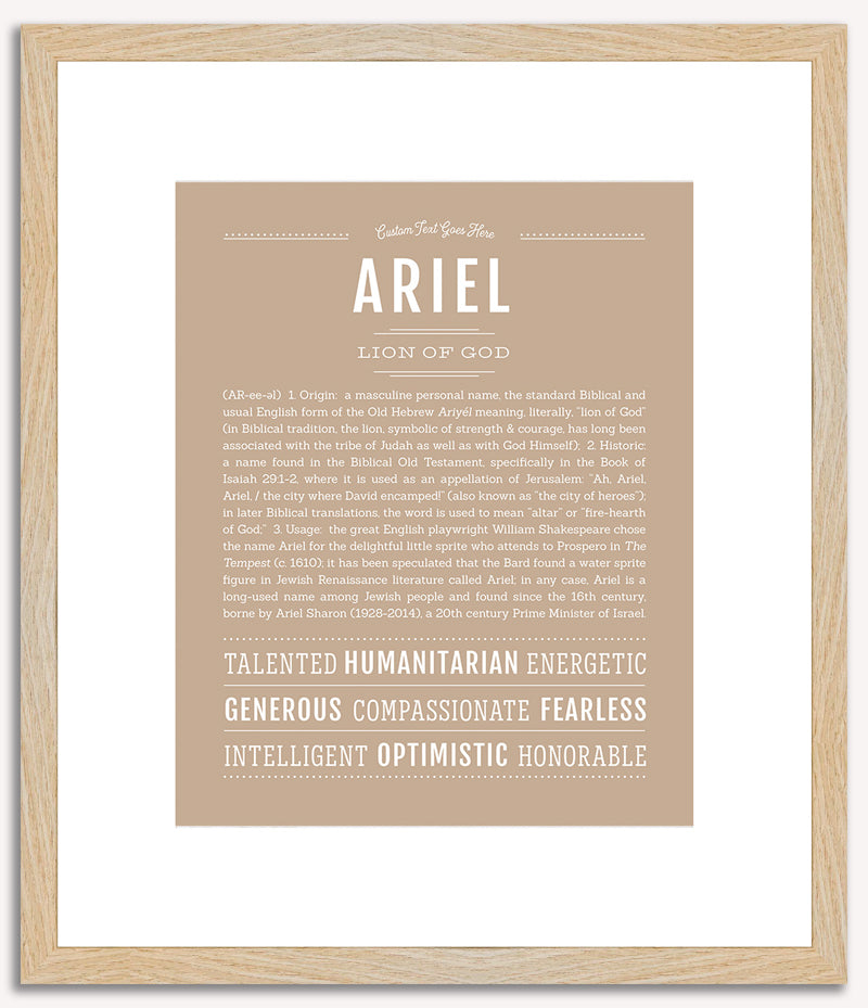 Ariel (male) | Name Art Print