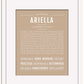 Ariella | Name Art Print