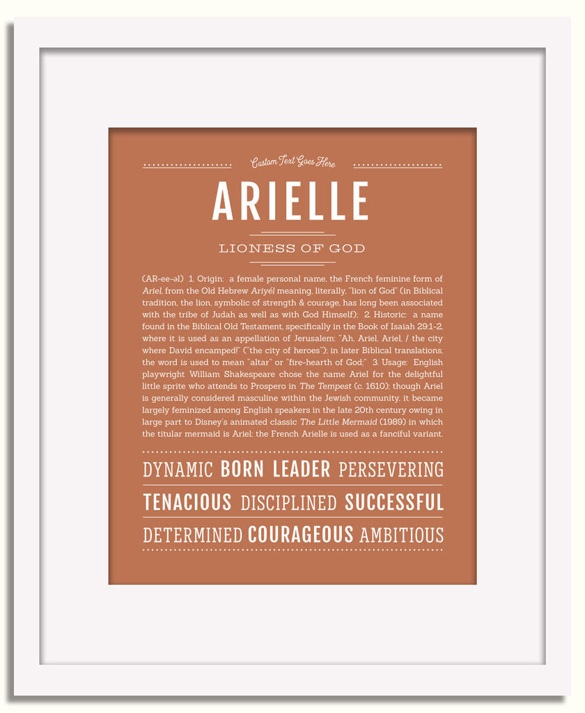 Frame Options | Terra Cotta | White Frame, Matted