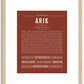 Arik | Name Art Print