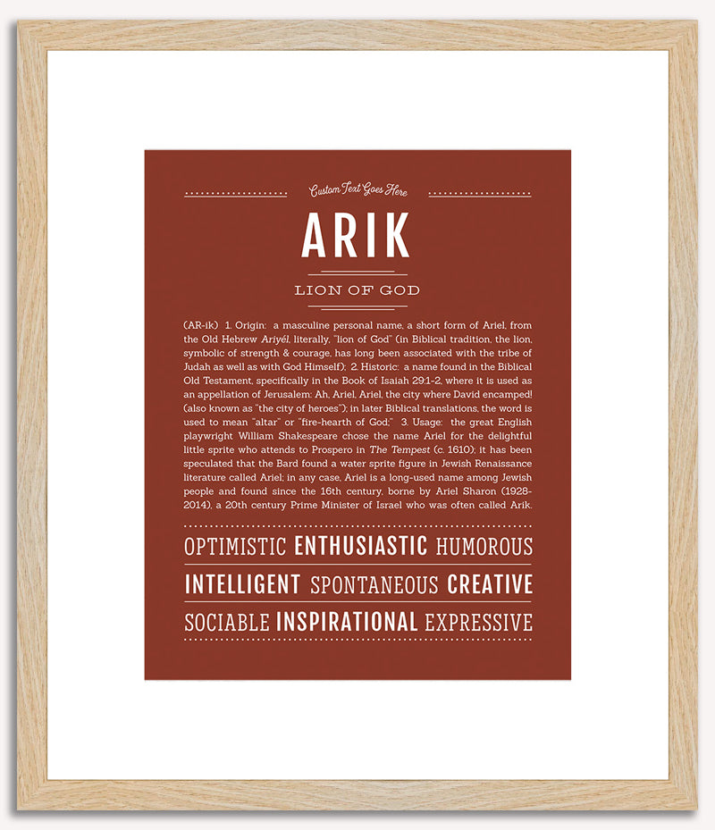 Arik | Name Art Print