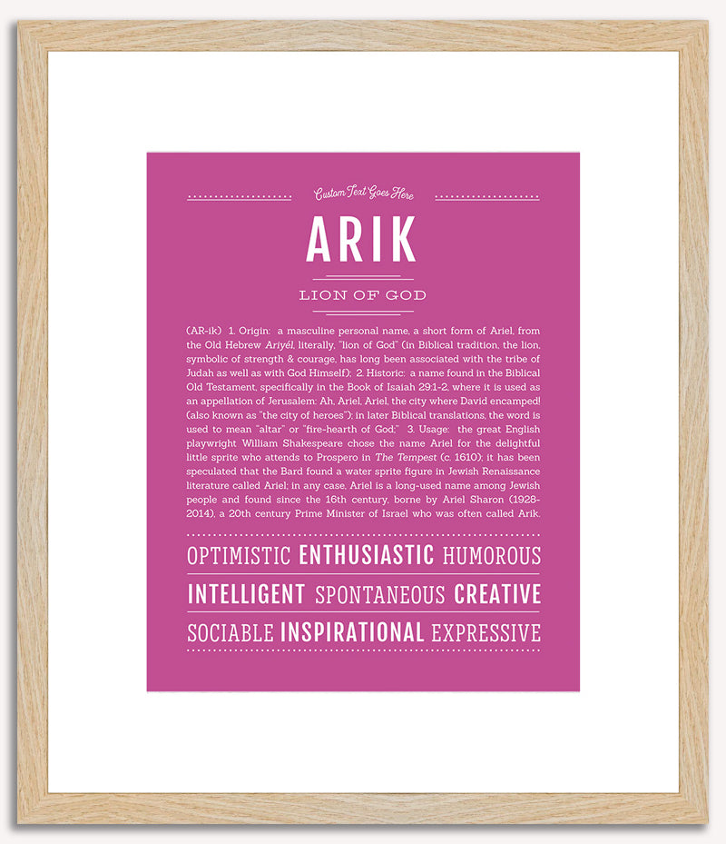 Arik | Name Art Print