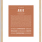 Arik | Name Art Print