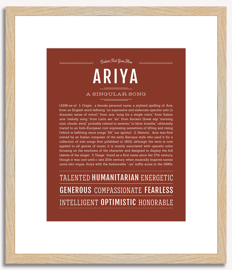 Ariya | Name Art Print