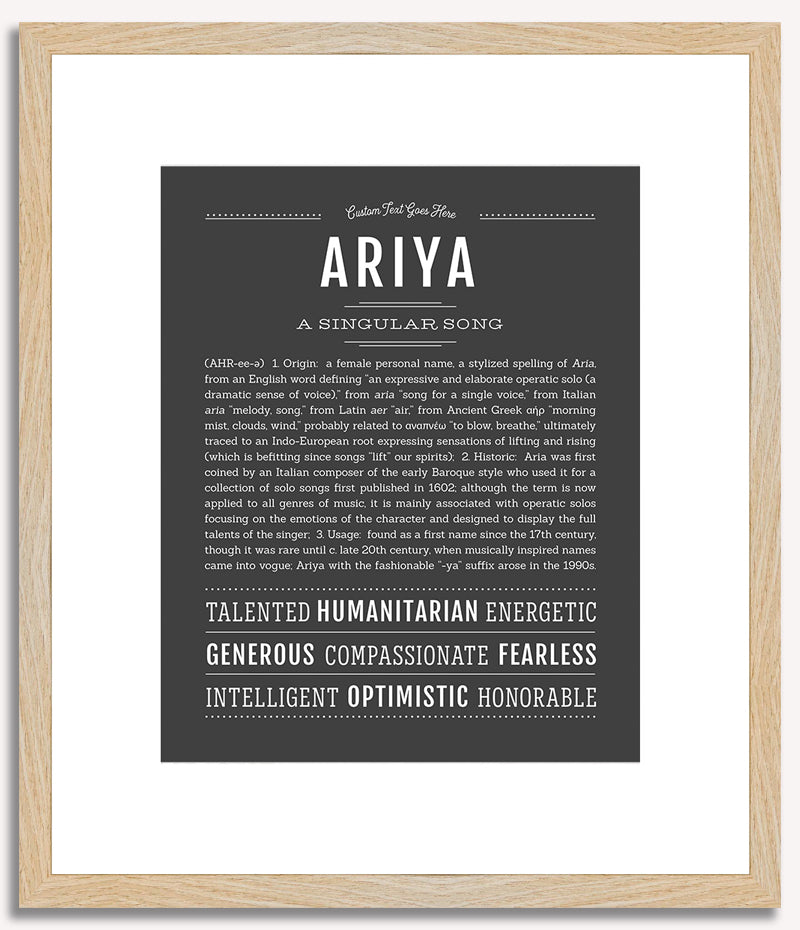 Ariya | Name Art Print