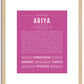 Ariya | Name Art Print