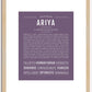 Ariya | Name Art Print