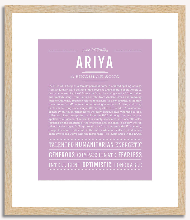 Ariya | Name Art Print