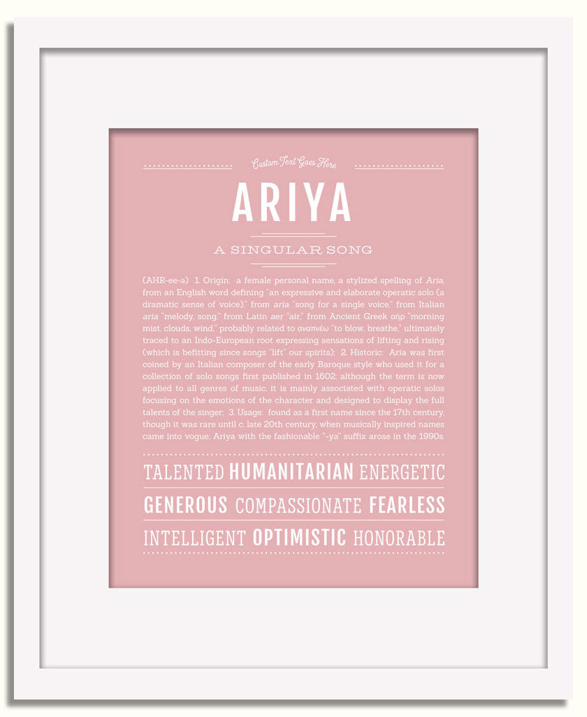 Frame Options | Dusty Rose | White Frame, Matted