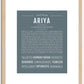 Ariya | Name Art Print