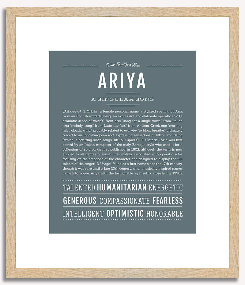 Ariya | Name Art Print