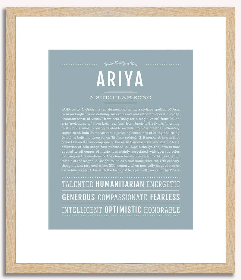 Ariya | Name Art Print