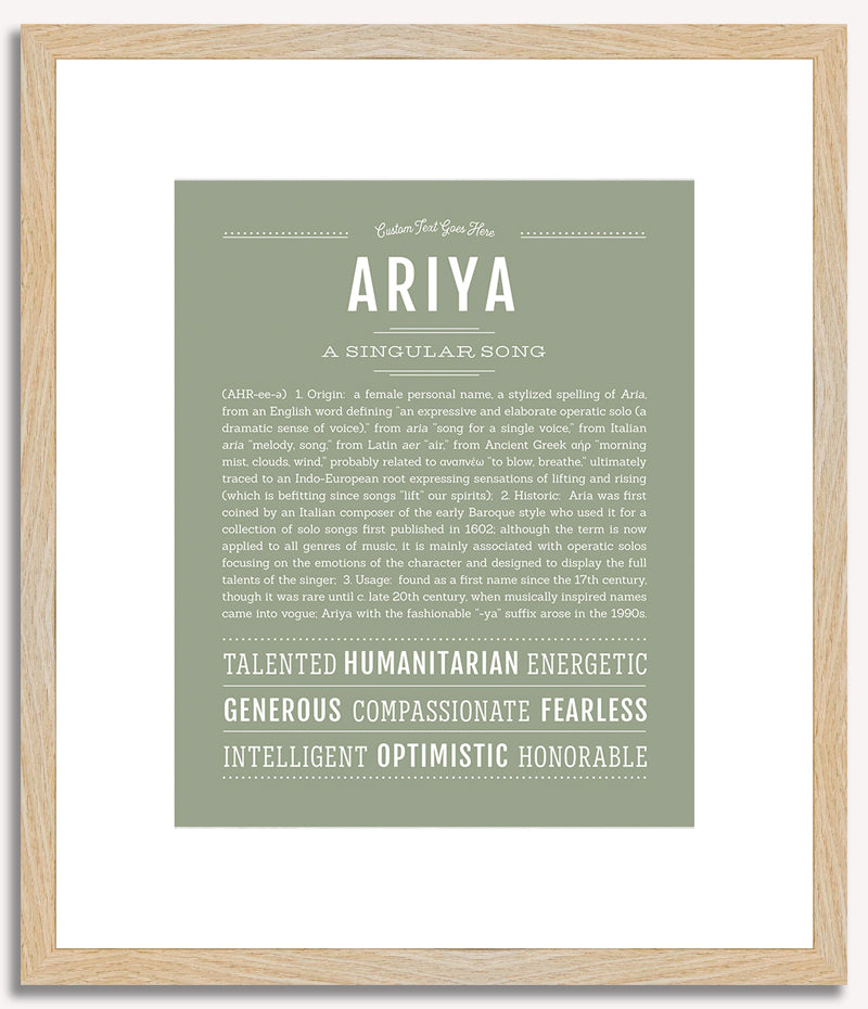 Ariya | Name Art Print