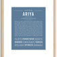 Ariya | Name Art Print