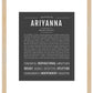 Ariyanna | Name Art Print