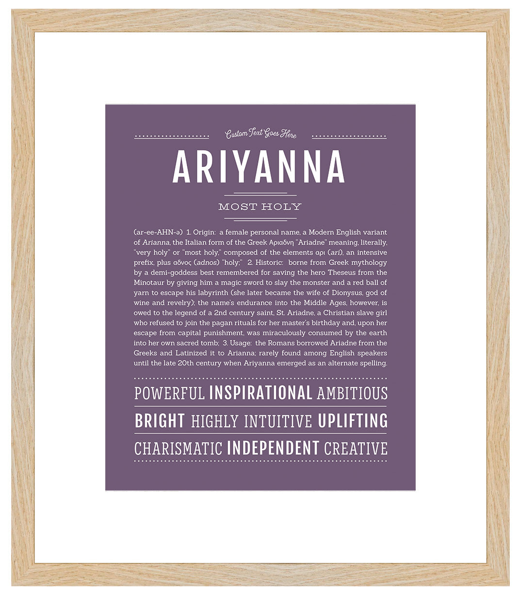 Ariyanna | Name Art Print