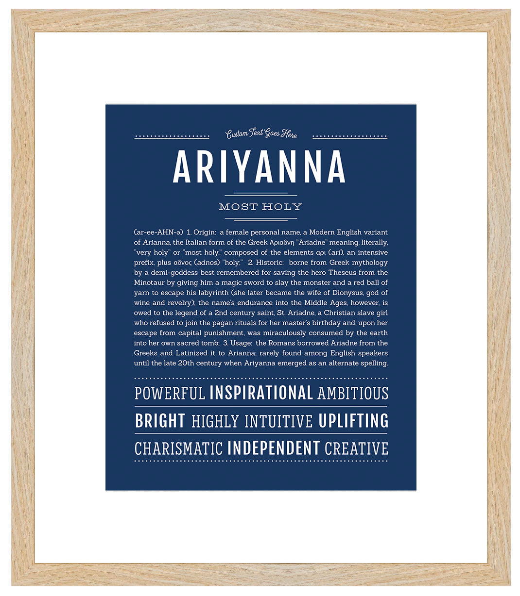 Ariyanna | Name Art Print