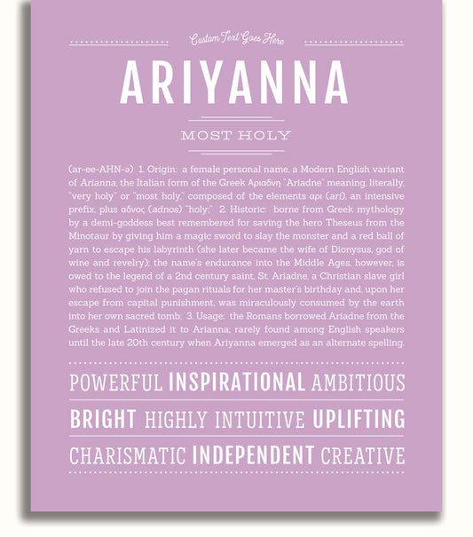 Frame Options | Lilac | No Frame