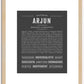 Arjun | Name Art Print