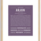 Arjun | Name Art Print