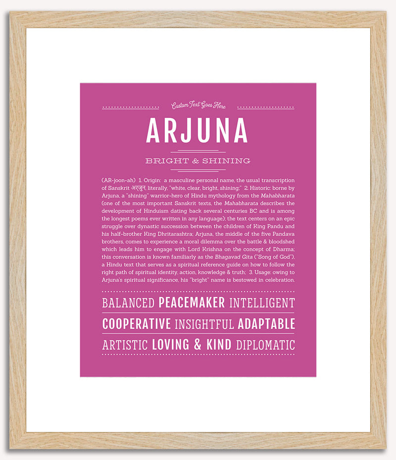 Arjuna | Name Art Print