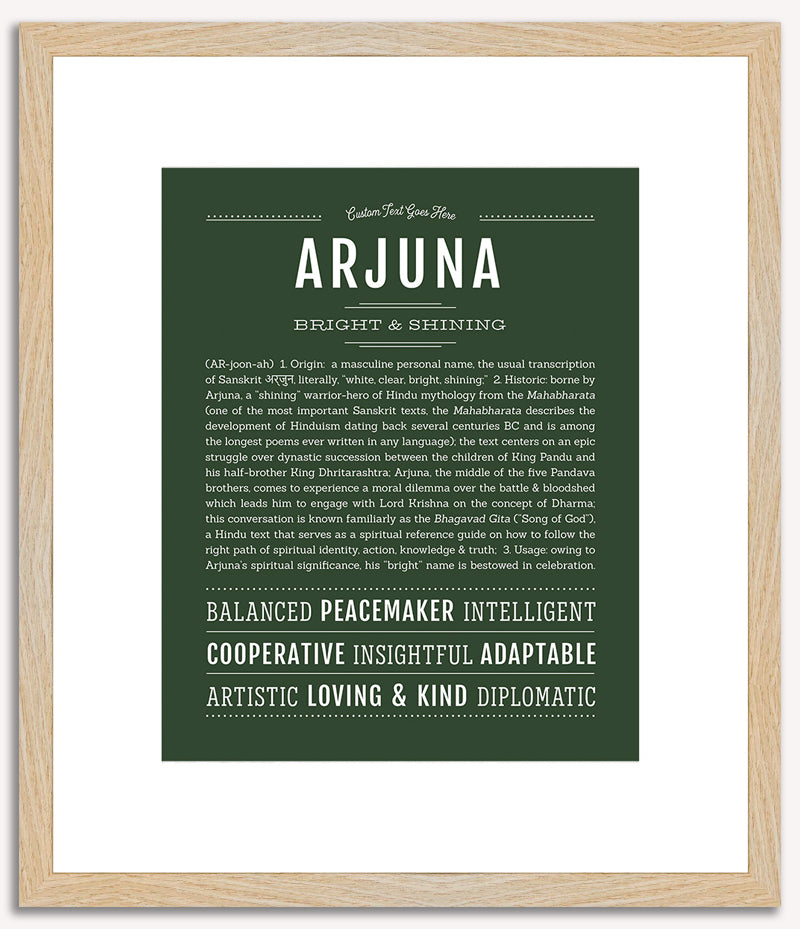 Arjuna | Name Art Print