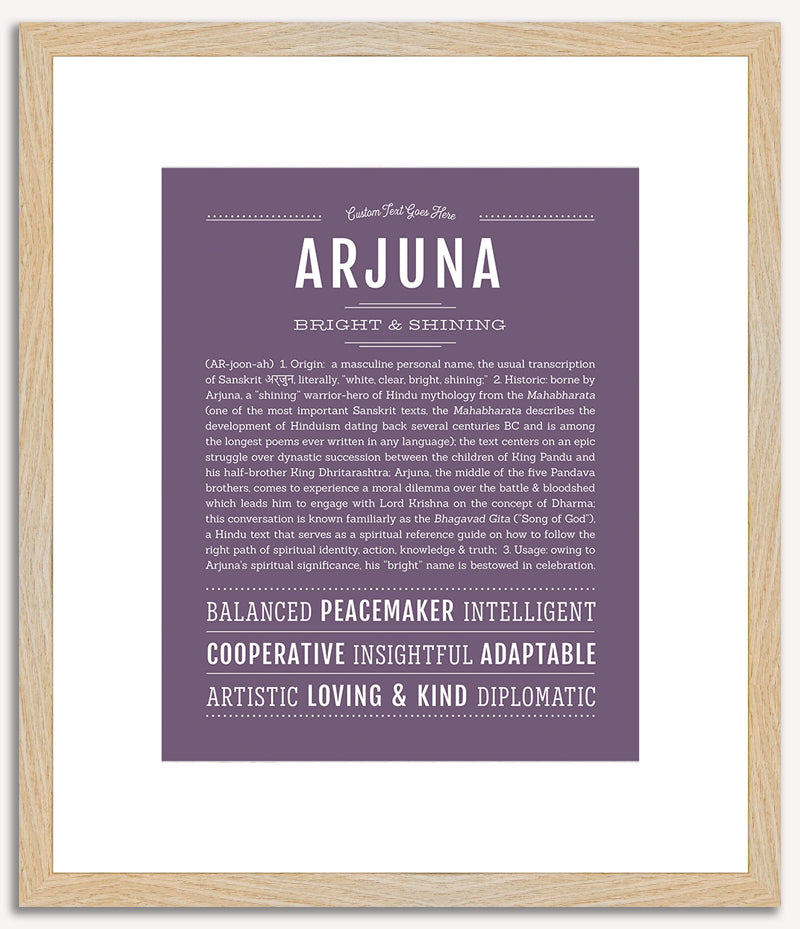 Arjuna | Name Art Print