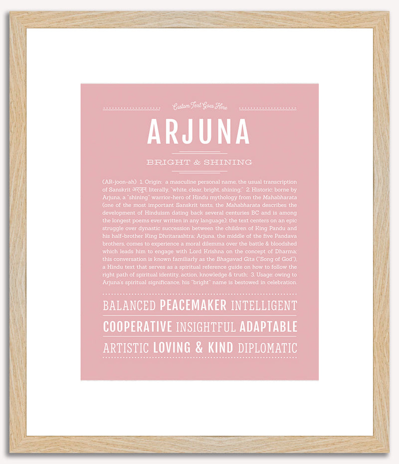 Arjuna | Name Art Print