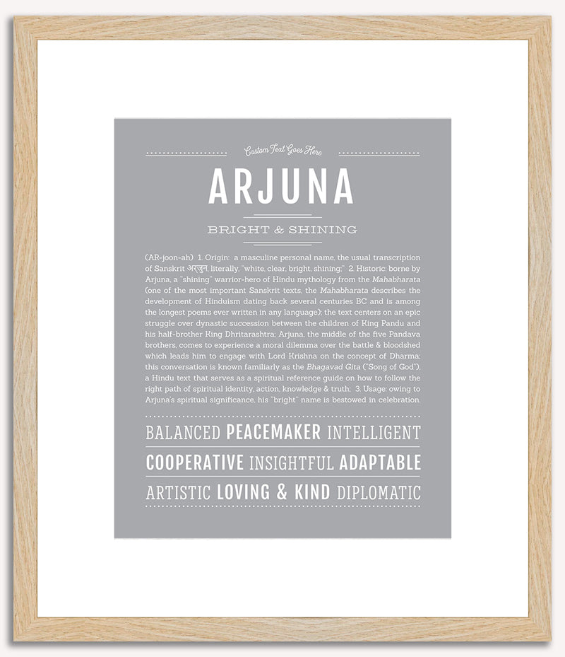 Arjuna | Name Art Print